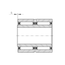 滾針軸承 NAO30X45X26-ZW-ASR1, 無擋邊，雙列
