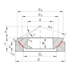 推力關(guān)節(jié)軸承 GE320-AW, 根據(jù) DIN ISO 12 240-3 標(biāo)準(zhǔn)，免維護(hù)
