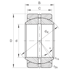 關節(jié)軸承 GE31-ZO, 根據(jù) DIN ISO 12 240-1 標準，英制尺寸，需維護