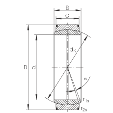 關(guān)節(jié)軸承 GE320-DO, 根據(jù) DIN ISO 12 240-1 標(biāo)準(zhǔn)，需維護(hù)
