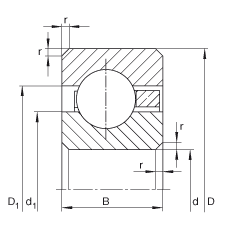 薄截面軸承 CSCB040, 深溝球軸承，類型C，運(yùn)行溫度 -54°C 到 +120°C