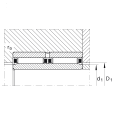 滾針軸承 NAO30X45X26-ZW-ASR1, 無擋邊，雙列